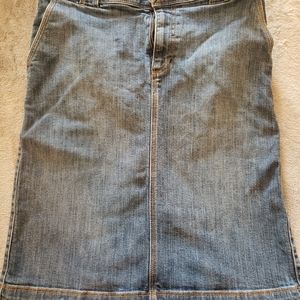 Liz Claiborne jean midi skirt